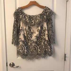 WHITE HOUSE BLACK MARKET OFF THE SHOULDER TOP